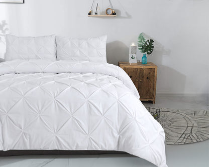 Capa de Edredão Salvador em Algodão Branco com Pintuck, 140 × 220 cm