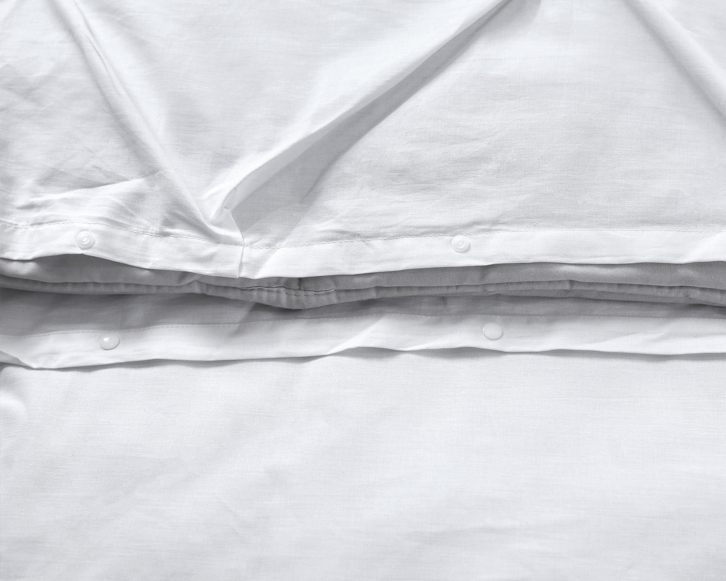 Salvador Duvet Cover in White Cotton with Pintuck, 200 × 220 cm