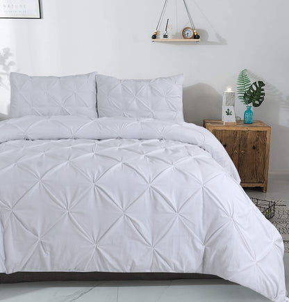 Capa de Edredão Salvador em Algodão Branco com Pintuck, 240 × 220 cm