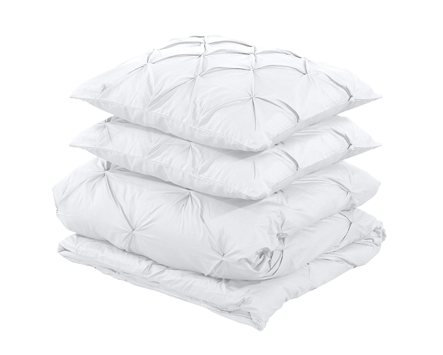 Capa de Edredão Salvador em Algodão Branco com Pintuck, 240 × 220 cm