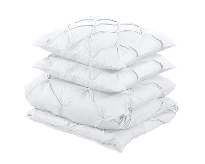 Capa de Edredão Salvador em Algodão Branco com Pintuck, 240 × 220 cm