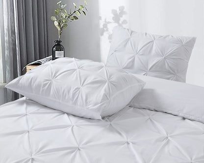 Capa de Edredão Salvador em Algodão Branco com Pintuck, 240 × 220 cm