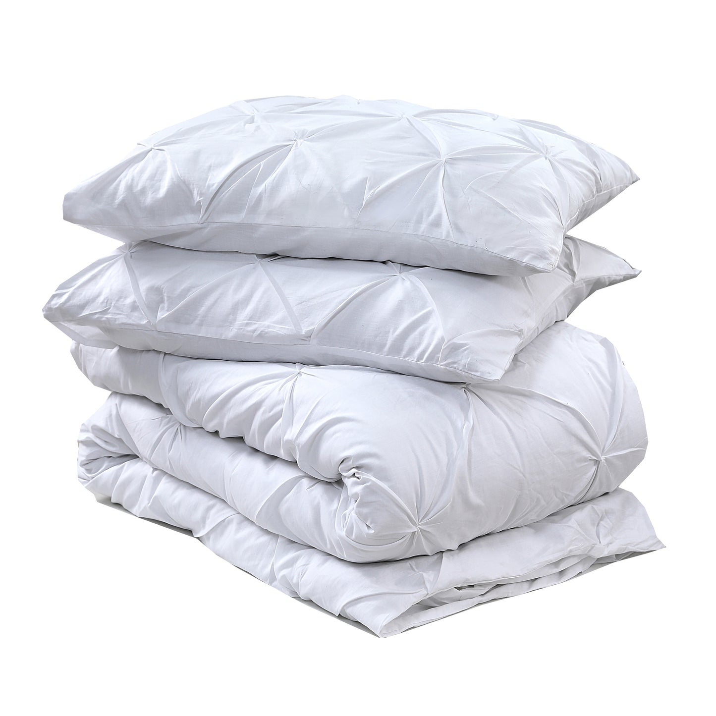 Capa de Edredão Salvador em Algodão Branco com Pintuck, 240 × 220 cm