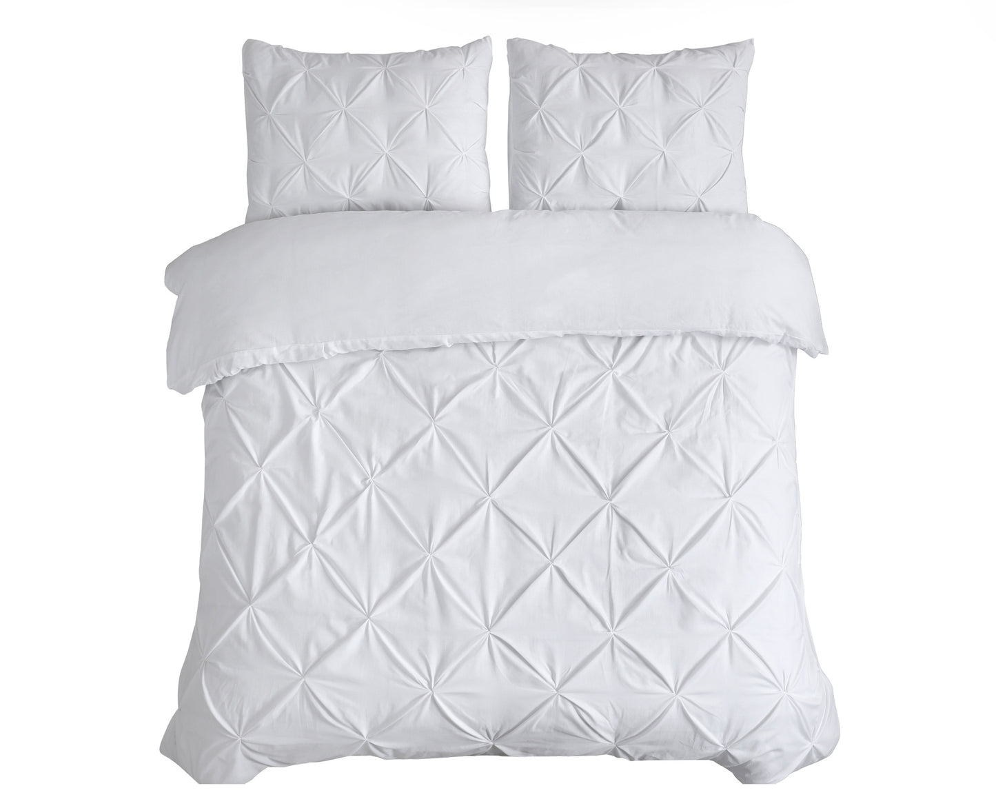Capa de Edredão Salvador em Algodão Branco com Pintuck, 240 × 220 cm