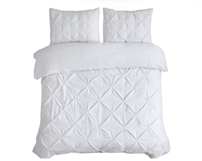 Capa de Edredão Salvador em Algodão Branco com Pintuck, 240 × 220 cm
