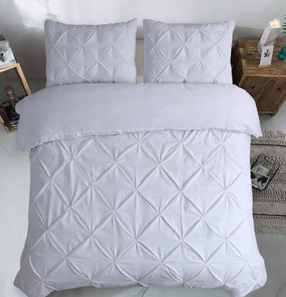Capa de Edredão Salvador em Algodão Branco com Pintuck, 240 × 220 cm
