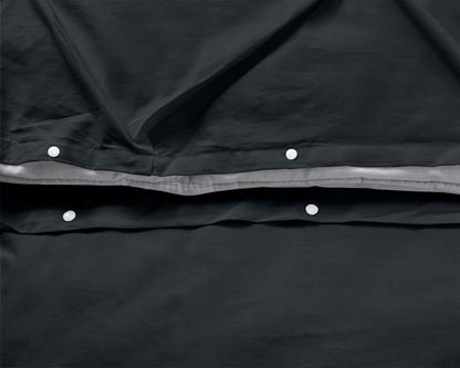 Capa de Edredão Salvador em Algodão Preto com Pintuck, 240 × 220 cm