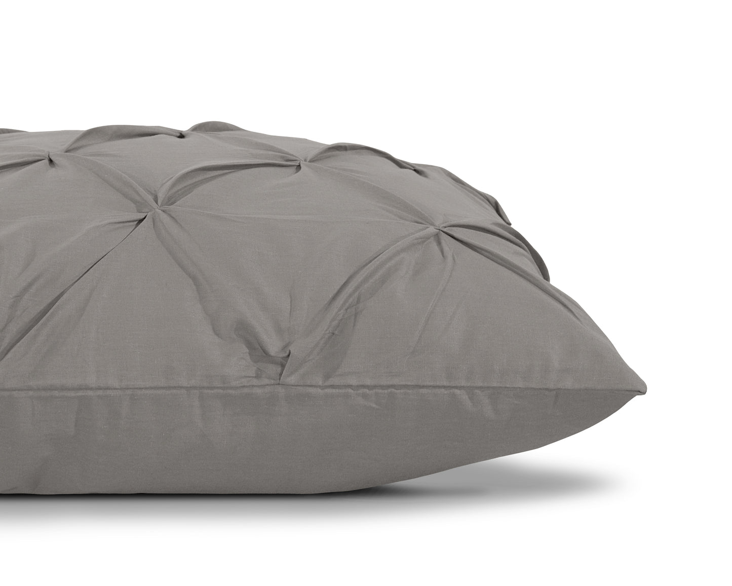 Salvador Duvet Cover in Taupe Cotton with Pintuck, 200 × 220 cm