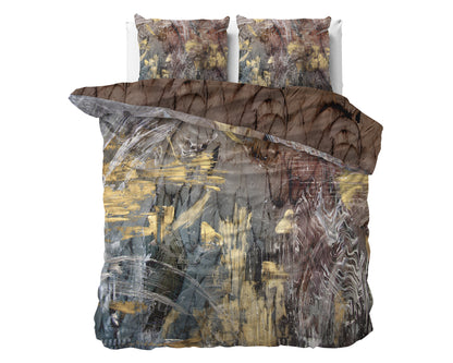 Sarda Duvet Cover in Multicolour Sateen Cotton, 200 × 220 cm