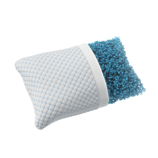 Almofada de Dormir Ajustável em Espuma Viscoelástica, Branca — 50 × 70 cm