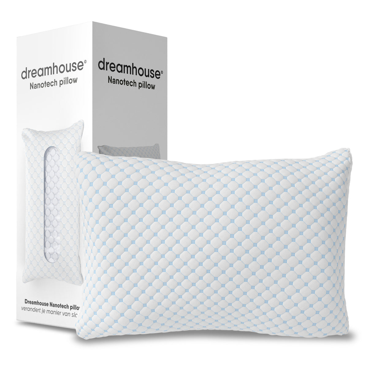 Adjustable Memory Foam Sleeping Pillow, White — 50 × 70 cm