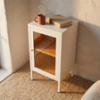 Armário Dalby com Porta de Vidro, Aço Branco — 38 × 35 × 70 cm