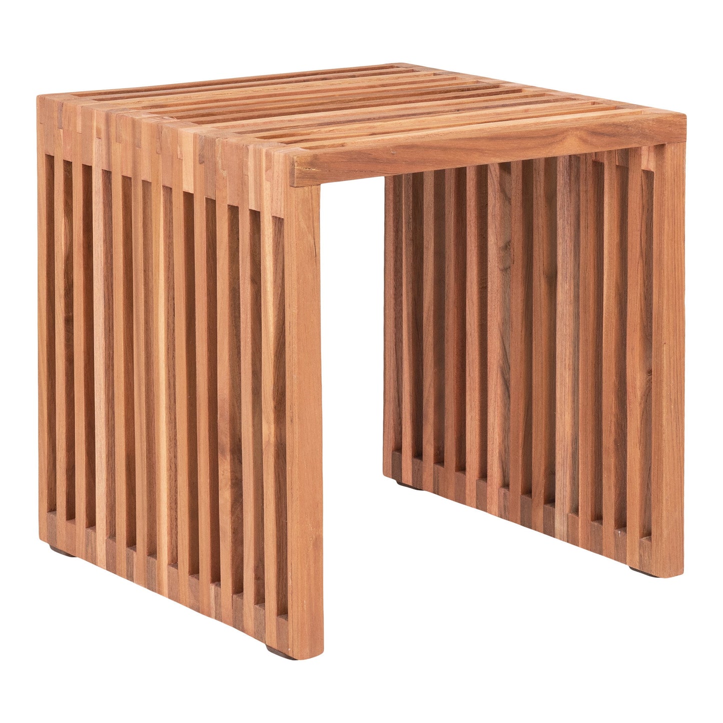 Mesa de Apoio Pego em Teca Maciça — 40 × 40 × 40 cm