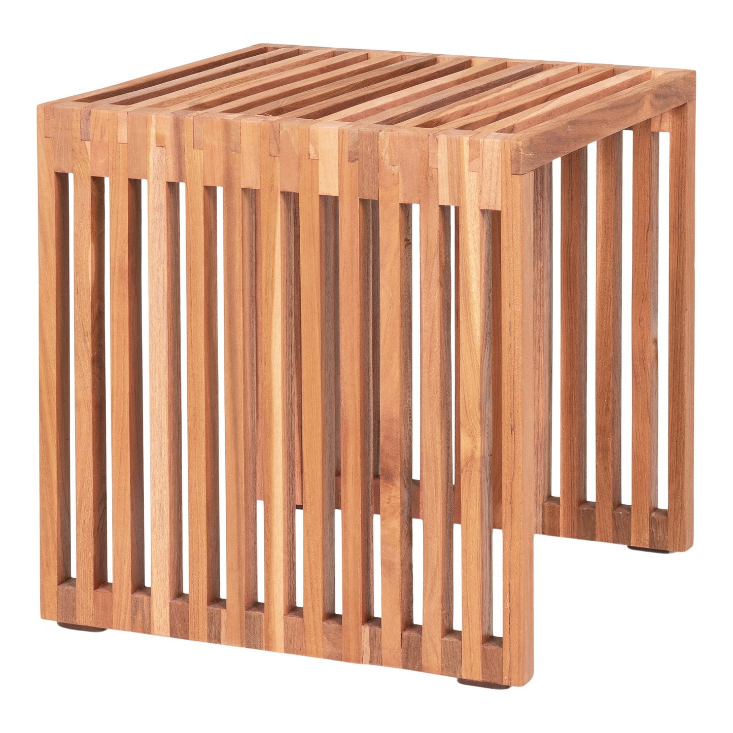 Mesa de Apoio Pego em Teca Maciça — 40 × 40 × 40 cm