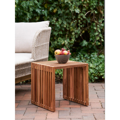 Mesa de Apoio Pego em Teca Maciça — 40 × 40 × 40 cm