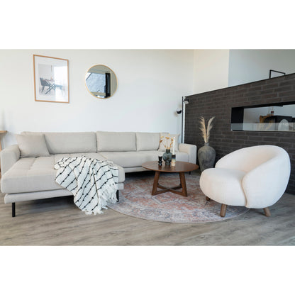 Mesa de Centro Hellerup em Folheado de Nogueira, Ø 75 cm