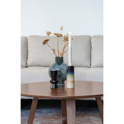 Mesa de Centro Hellerup em Folheado de Nogueira, Ø 75 cm