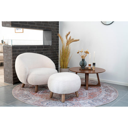 Mesa de Centro Hellerup em Folheado de Nogueira, Ø 75 cm