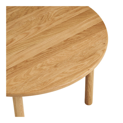 Jena Coffee Table in Natural Oak — Ø 70 × 40 cm
