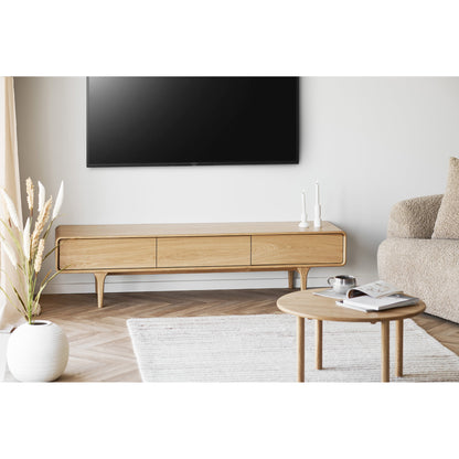 Jena Coffee Table in Natural Oak — Ø 70 × 40 cm