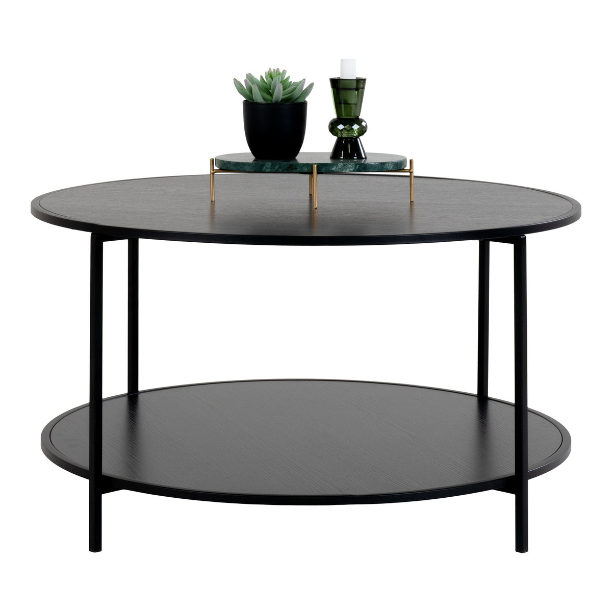 Vita Coffee Table, Black — Ø 80 × 45 cm