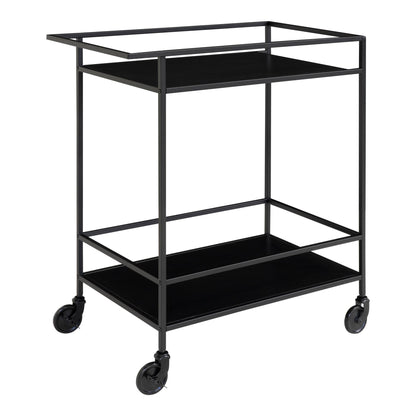 Carrinho de Bar Vita Preto com 2 Prateleiras — 68 × 40 × 79 cm
