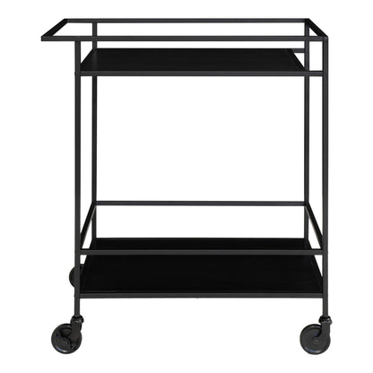 Carrinho de Bar Vita Preto com 2 Prateleiras — 68 × 40 × 79 cm