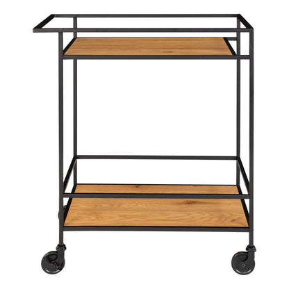 Carrinho de Bar Vita com Aspecto Carvalho — 68 × 40 × 79 cm