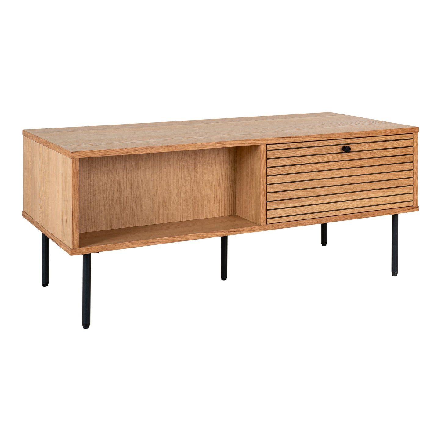 Kyoto Oak Coffee Table with 2 Drawers — 100 × 50 × 45 cm