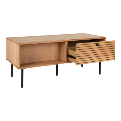 Kyoto Oak Coffee Table with 2 Drawers — 100 × 50 × 45 cm