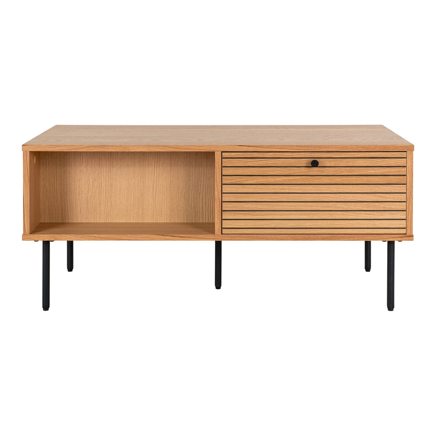 Kyoto Oak Coffee Table with 2 Drawers — 100 × 50 × 45 cm