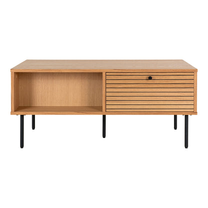 Kyoto Oak Coffee Table with 2 Drawers — 100 × 50 × 45 cm