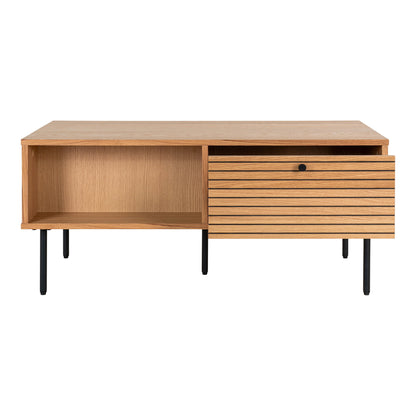 Kyoto Oak Coffee Table with 2 Drawers — 100 × 50 × 45 cm