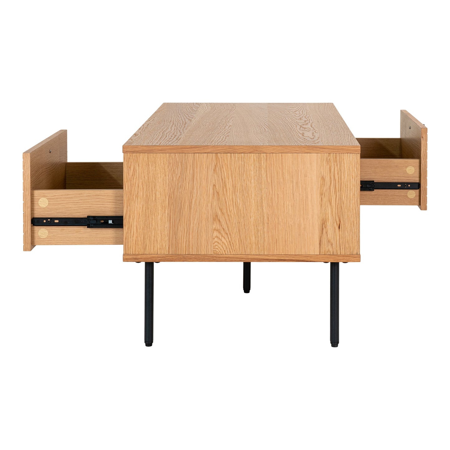 Kyoto Oak Coffee Table with 2 Drawers — 100 × 50 × 45 cm