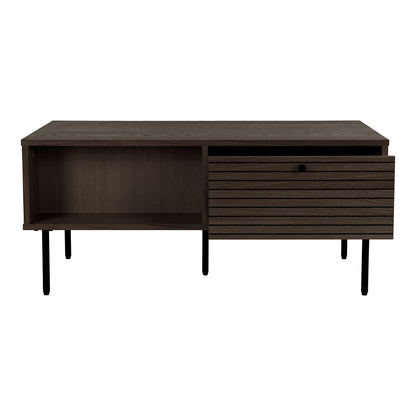 Kyoto Smoked Oak Coffee Table with 2 Drawers — 100 × 50 × 45 cm