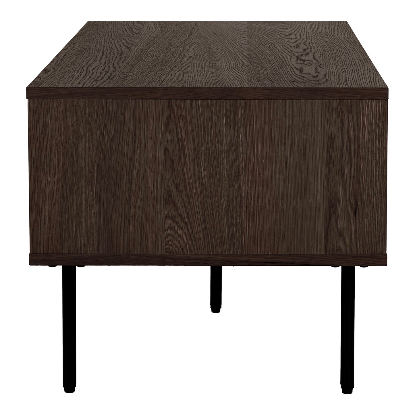 Kyoto Smoked Oak Coffee Table with 2 Drawers — 100 × 50 × 45 cm