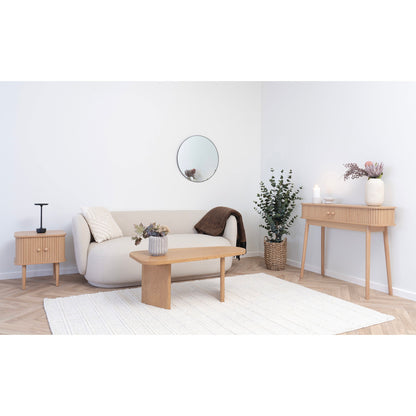 Mesa de Centro Melo em Madeira Natural, 100 × 50 × 41 cm