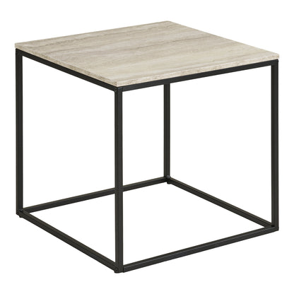 Mesa Lateral Vita com Aspecto Travertino — 45 × 45 × 45 cm