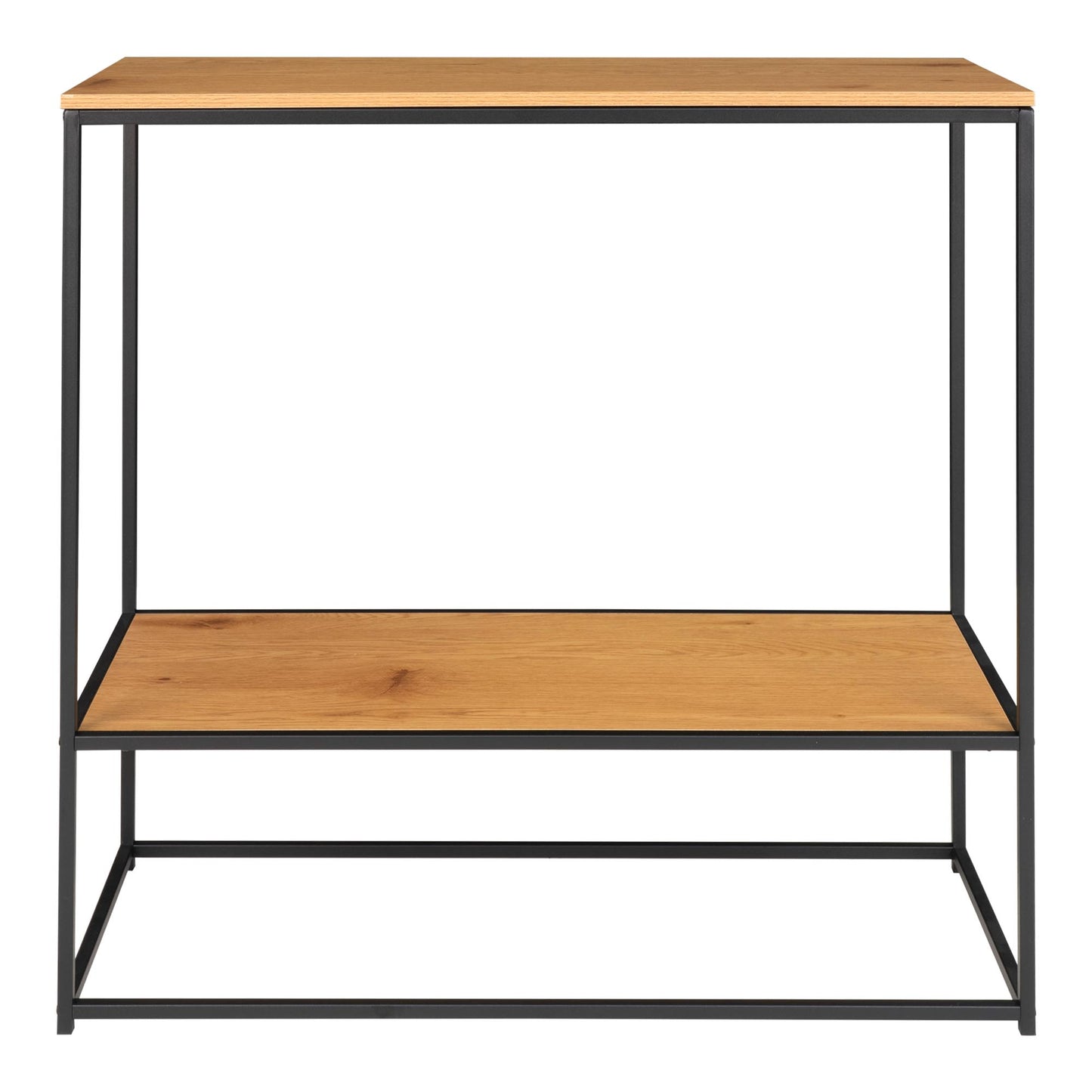 Consola Vita com 2 Prateleiras, Carvalho — 80 × 36 × 80 cm