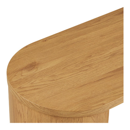 Consola Bibione em MDF, Natural — 114 × 38 × 75 cm