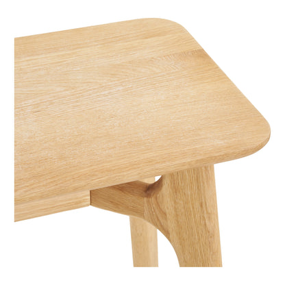 Rennes Console in Natural Oak — 100 × 35 × 81 cm