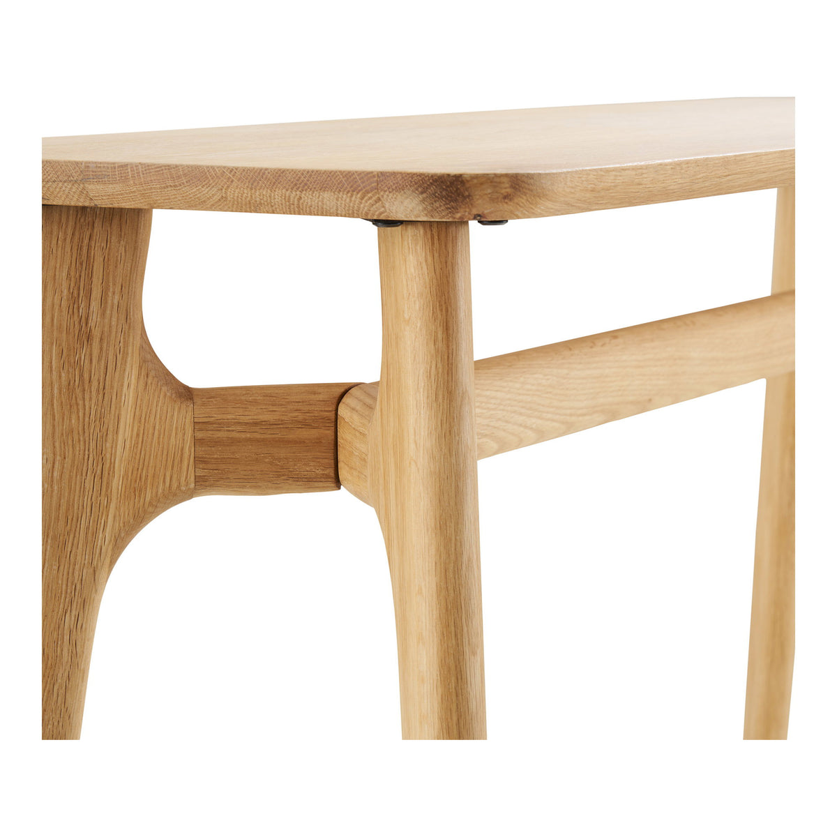 Rennes Console in Natural Oak — 100 × 35 × 81 cm