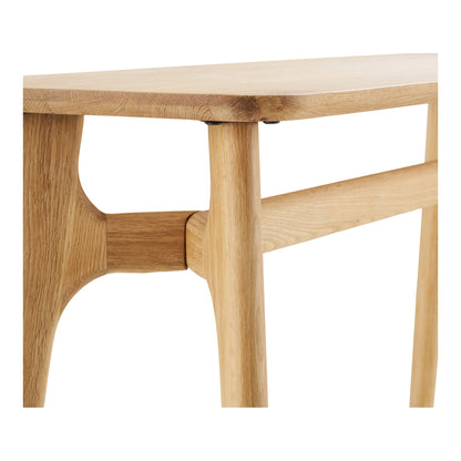 Rennes Console in Natural Oak — 100 × 35 × 81 cm