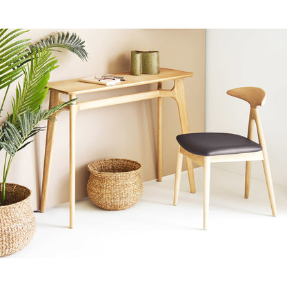 Rennes Console in Natural Oak — 100 × 35 × 81 cm