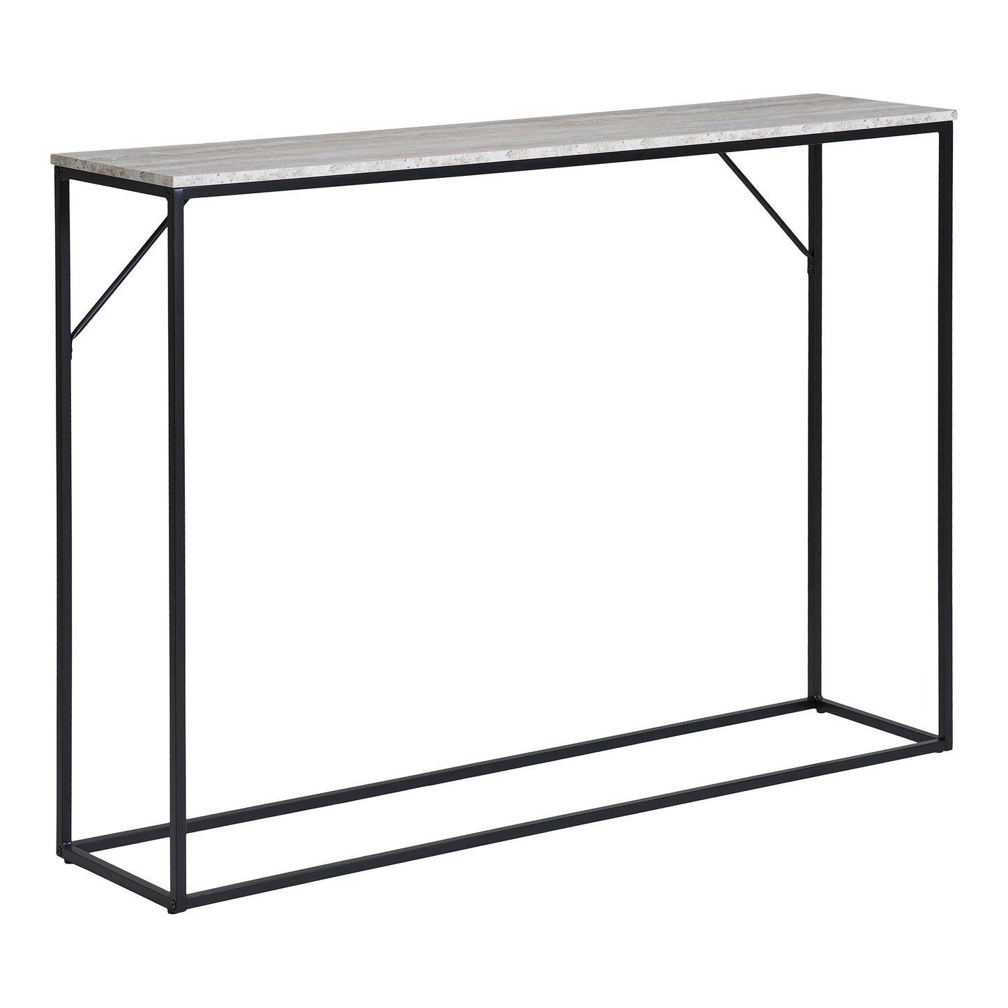 Consola Vita com Tampo Aspecto Travertino — 110 × 26 × 80 cm