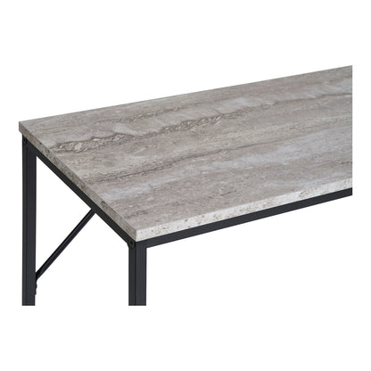Consola Vita com Tampo Aspecto Travertino — 110 × 26 × 80 cm
