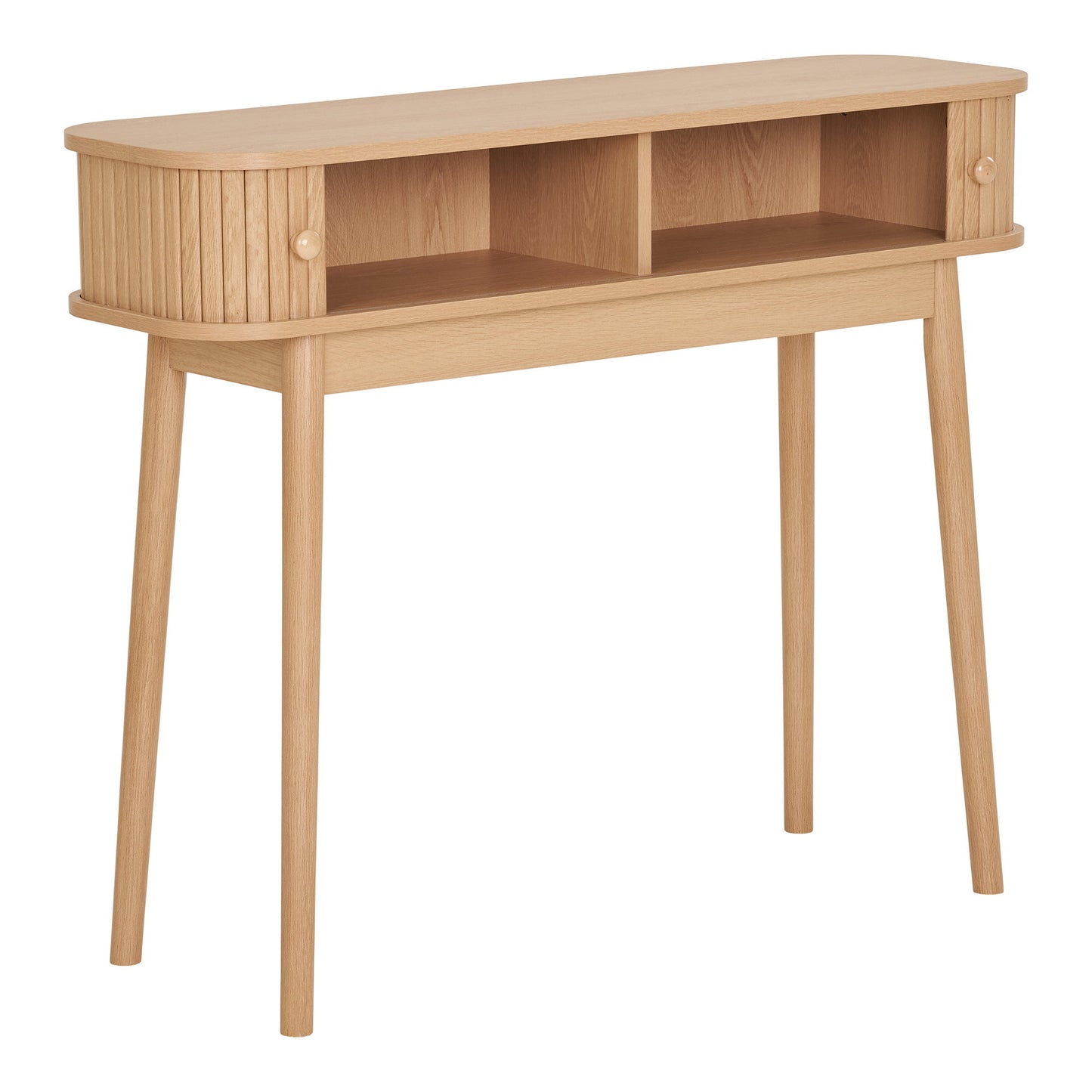 Aparador Nikko com 2 Portas, Natural — 100 × 30 × 80 cm
