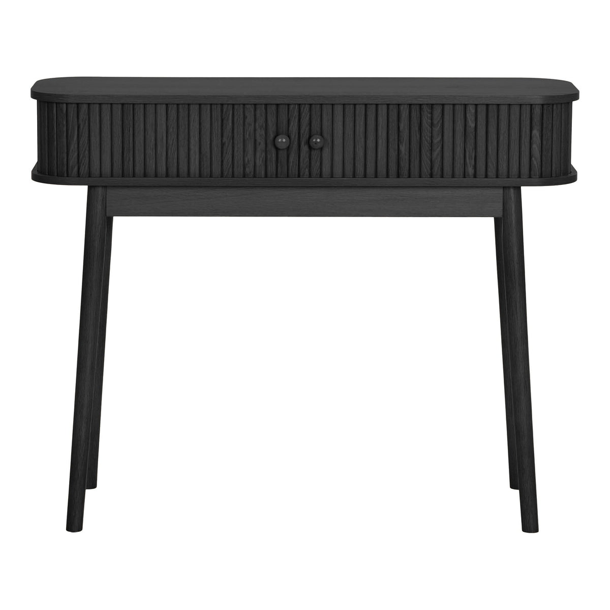 Aparador Nikko em MDF e Pinho, Preto com 2 Portas — 100 × 30 × 80 cm