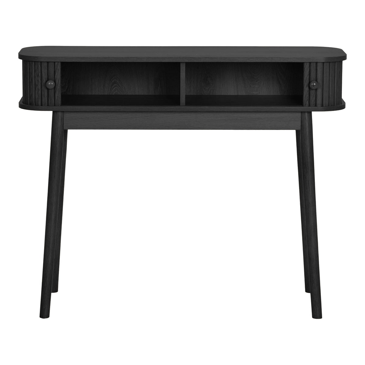 Aparador Nikko em MDF e Pinho, Preto com 2 Portas — 100 × 30 × 80 cm