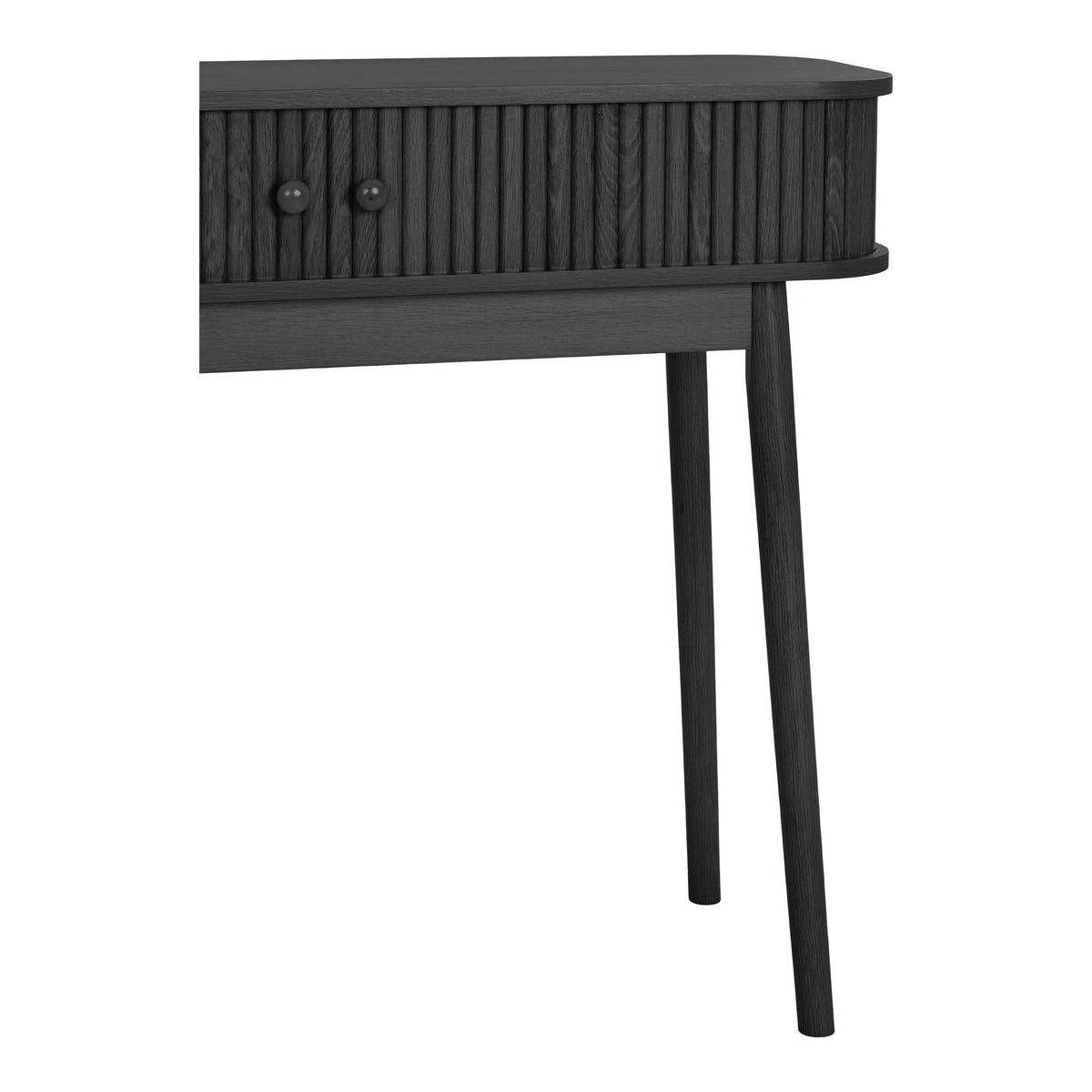 Aparador Nikko em MDF e Pinho, Preto com 2 Portas — 100 × 30 × 80 cm